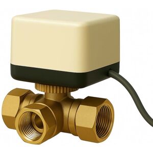 WILTEC Vanne 3 voies motorisée Motovanne Électrovanne de zone à bille chauffage DN20 26.9 mm (3/4) 220VAC Beige - Publicité WILTEC Vanne 3 voies motorisée Motovanne Électrovanne de zone à bille chauffage DN20 26.9 mm (3/4) 220VAC Beige - Publicité
