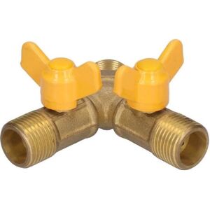 Atyhao Vanne de gaz naturel Robinet à tournant sphérique à gaz combustible à 3 voies G1/2 raccord de commutateur de gaz naturel Jaune - Publicité Atyhao Vanne de gaz naturel Robinet à tournant sphérique à gaz combustible à 3 voies G1/2 raccord de commutateur de gaz naturel Jaune - Publicité