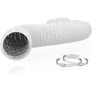 Tuyau évacuation flexible aluminium PVC 6m - Ø150mm ventilation extracteur blanc Blanc - Publicité Tuyau évacuation flexible aluminium PVC 6m - Ø150mm ventilation extracteur blanc Blanc - Publicité