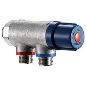 Vanne mélangeuse thermostatique Delabie - Laiton, M1/2, 30-60°C - Publicité Vanne mélangeuse thermostatique Delabie - Laiton, M1/2, 30-60°C - Publicité