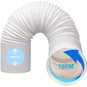 DMI Tuyau Climatiseur MobileTuyau Évacuation Climatiseur Mobile Ø15cmRallonge Flexible en PVC pour Climatiseur Mobile Longueur 3m Blanc - Publicité DMI Tuyau Climatiseur MobileTuyau Évacuation Climatiseur Mobile Ø15cmRallonge Flexible en PVC pour Climatiseur Mobile Longueur 3m Blanc - Publicité