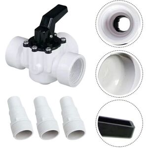 Vanne solaire 3 voies en PVC avec filetage intérieur 1 1/2 + 3 douilles de tuyau 32-38 mm - Publicité Vanne solaire 3 voies en PVC avec filetage intérieur 1 1/2 + 3 douilles de tuyau 32-38 mm - Publicité