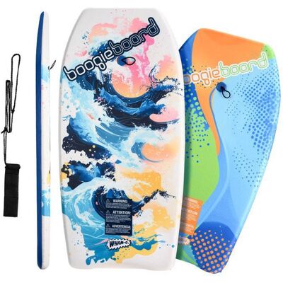 Wham-O Bodyboard - Boogieboard - Lot de 2 - 83.8cm & 93.98cm - Revêtement Fiberclad - Noyau Phuzion - Publicité Wham-O Bodyboard - Boogieboard - Lot de 2 - 83.8cm & 93.98cm - Revêtement Fiberclad - Noyau Phuzion - Publicité