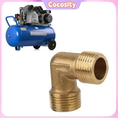 COCOSITY Connecteur de Sortie coudé en Laiton Joint de Tuyau à Angle Droit Raccords G3/8 pour Accessoire de Compresseur Dair - Publicité COCOSITY Connecteur de Sortie coudé en Laiton Joint de Tuyau à Angle Droit Raccords G3/8 pour Accessoire de Compresseur Dair - Publicité
