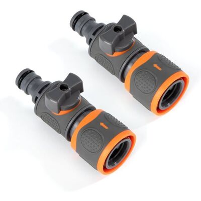 EVIRON Vanne de Régulation 2 Pièces Connecteur de Raccord Tuyau Darrosage Soupape Darrêt Raccords Rapide Adaptateur Robinet Valve - Publicité EVIRON Vanne de Régulation 2 Pièces Connecteur de Raccord Tuyau Darrosage Soupape Darrêt Raccords Rapide Adaptateur Robinet Valve - Publicité