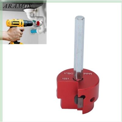ARAMOX économiseur de raccord en PVC Kit dalésoir de tuyau en PVC alésoir de raccord de bricolage decolleur 15 pouces 1 pouce - Publicité ARAMOX économiseur de raccord en PVC Kit dalésoir de tuyau en PVC alésoir de raccord de bricolage decolleur 15 pouces 1 pouce - Publicité