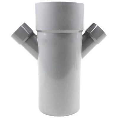 Culotte PVC réduite double parallèle - FIRSTPLAST - Ø10 - PVC - Femelle/Mâle - Évacuation eaux sanitaires Gris - Publicité Culotte PVC réduite double parallèle - FIRSTPLAST - Ø10 - PVC - Femelle/Mâle - Évacuation eaux sanitaires Gris - Publicité