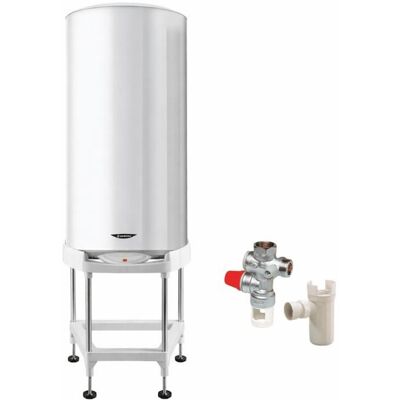 Pack chauffe eau électrique 200 Litres Sagéo stéatite ARISTON + Trépied + Groupe de sécurité 3/4 + Siphon - Publicité Pack chauffe eau électrique 200 Litres Sagéo stéatite ARISTON + Trépied + Groupe de sécurité 3/4 + Siphon - Publicité