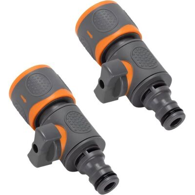 2 Pièces Raccord Tuyau dArrosage Vanne de Régulation de Débit Connecteur Rapide Robinet dArrêt pour Arrosage de Jardin et Pelou - Publicité 2 Pièces Raccord Tuyau dArrosage Vanne de Régulation de Débit Connecteur Rapide Robinet dArrêt pour Arrosage de Jardin et Pelou - Publicité