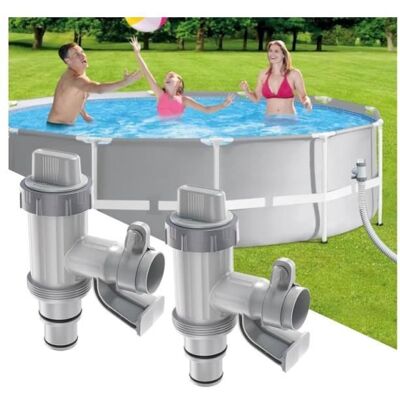 2PCS Robinet de piscine pour piscine hors-sol 2 en 1 - Valve à piston - Pièces de rechange-Vanne darrêt pour piscine hors sol - Publicité 2PCS Robinet de piscine pour piscine hors-sol 2 en 1 - Valve à piston - Pièces de rechange-Vanne darrêt pour piscine hors sol - Publicité