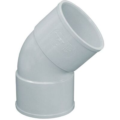 Coude PVC 45° évacuation Femelle Femelle Ø250 First Plast Blanc - Publicité Coude PVC 45° évacuation Femelle Femelle Ø250 First Plast Blanc - Publicité