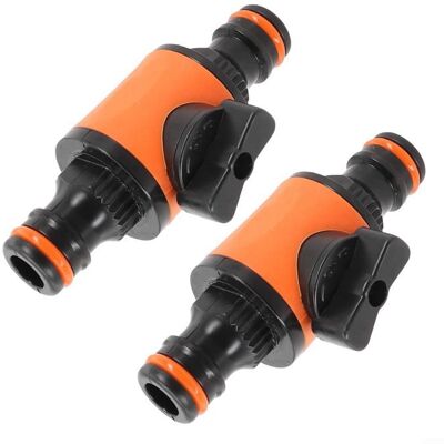AIMOONSA Vanne de débit pour tuyau darrosage 16 mm - raccord rapide avec robinet en ligne (lot de 2 orange) - Publicité AIMOONSA Vanne de débit pour tuyau darrosage 16 mm - raccord rapide avec robinet en ligne (lot de 2 orange) - Publicité
