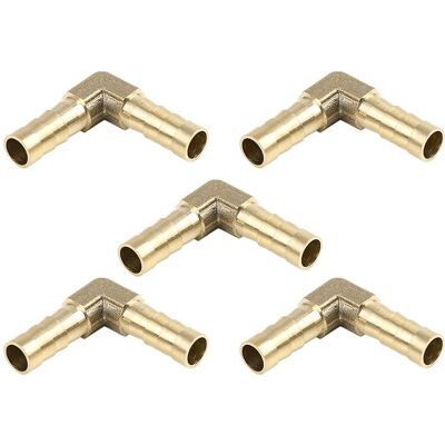 Raccord cannelé de tuyau X AUTOHAUX Laiton 8mm Coudé 90 Degrés Raccord Cannelé Tuyau Connecteur Filetage Mâle Air Eau Huile 5pcs Jaune - Publicité Raccord cannelé de tuyau X AUTOHAUX Laiton 8mm Coudé 90 Degrés Raccord Cannelé Tuyau Connecteur Filetage Mâle Air Eau Huile 5pcs Jaune - Publicité