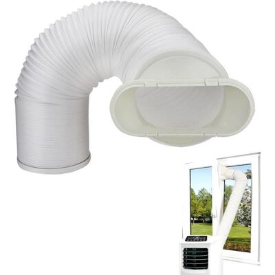Tuyau Evacuation Climatiseur Mobile Avec Bouche Plate Connecteur Tuyau (15CM Diamètre 150CM Longueur) Blanc Blanc - Publicité Tuyau Evacuation Climatiseur Mobile Avec Bouche Plate Connecteur Tuyau (15CM Diamètre 150CM Longueur) Blanc Blanc - Publicité