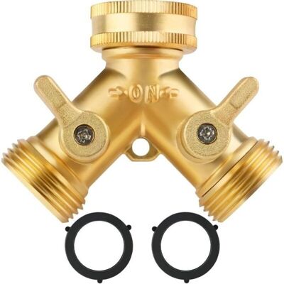 FRAVONIX Robinet double pour machine laver connecteur en Y 3/4 2 voies pour tuyau darrosage avec drivati - Publicité FRAVONIX Robinet double pour machine laver connecteur en Y 3/4 2 voies pour tuyau darrosage avec drivati - Publicité