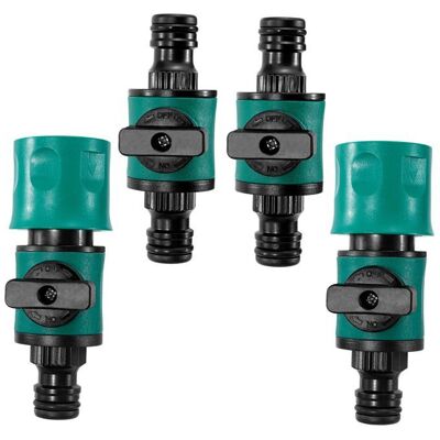 Vanne arrêt tuyau arrosage plastique - 4 3/4 raccord rapide contrôle débit eau jardin - Vert Aucuneary - Publicité Vanne arrêt tuyau arrosage plastique - 4 3/4 raccord rapide contrôle débit eau jardin - Vert Aucuneary - Publicité