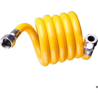 LINDD Tuyau flexible à gaz 50 cm tube de raccordement en acier inoxydable conforme à la norme EN 15266 pour plaque de cuisson cuisi Jaune - Publicité LINDD Tuyau flexible à gaz 50 cm tube de raccordement en acier inoxydable conforme à la norme EN 15266 pour plaque de cuisson cuisi Jaune - Publicité