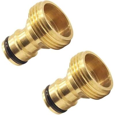 Connecteur rapide pour tuyau darrosage - 3/4 pouce - Laiton - Antirouille - Connexion rapide - Adaptateur mâle - Publicité Connecteur rapide pour tuyau darrosage - 3/4 pouce - Laiton - Antirouille - Connexion rapide - Adaptateur mâle - Publicité
