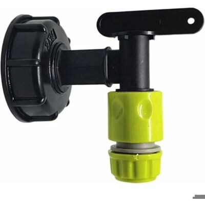 Robinet de cuve 1000l en plastique raccord de tuyau darrosage adaptateur pour réservoir IBC connecteur à filetage 3/4 - Publicité Robinet de cuve 1000l en plastique raccord de tuyau darrosage adaptateur pour réservoir IBC connecteur à filetage 3/4 - Publicité