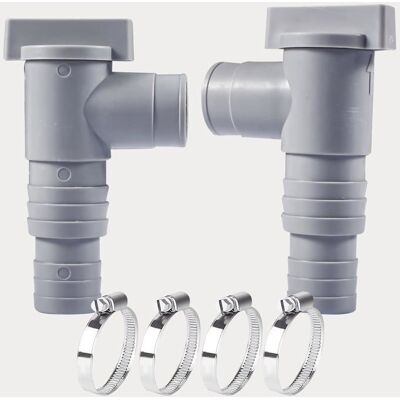 Lot de 2 Robinet darrêt pour piscinesValve de Piscine avec raccord de Tuyau de 32 mmPièces de Piscine à Valve à Piston - Publicité Lot de 2 Robinet darrêt pour piscinesValve de Piscine avec raccord de Tuyau de 32 mmPièces de Piscine à Valve à Piston - Publicité