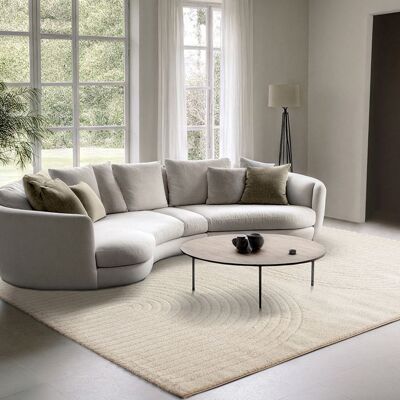 Tapis Elisa Beige Design Moderne pour Salon - Publicité Tapis Elisa Beige Design Moderne pour Salon - Publicité