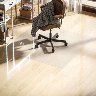Tapis de chaise de bureau - HOMCOM - rectangulaire antidérapants en plastique transparent - 120x120 cm Blanc - Publicité Tapis de chaise de bureau - HOMCOM - rectangulaire antidérapants en plastique transparent - 120x120 cm Blanc - Publicité