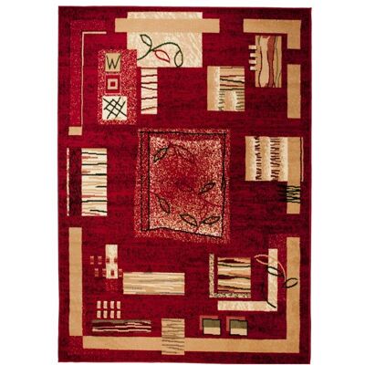 TAPISO Tapis Salon Poils Courts ATLAS Rouge Beige Crème Géométrique Polypropylène Intérieur 160x220 cm Rouge - Publicité TAPISO Tapis Salon Poils Courts ATLAS Rouge Beige Crème Géométrique Polypropylène Intérieur 160x220 cm Rouge - Publicité