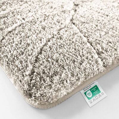 KARAT Tapis de bain Maris en microfibre douce – Tapis moelleux antidérapant motif feuille 60 x 120 cm Ivoire Beige - Publicité KARAT Tapis de bain Maris en microfibre douce – Tapis moelleux antidérapant motif feuille 60 x 120 cm Ivoire Beige - Publicité