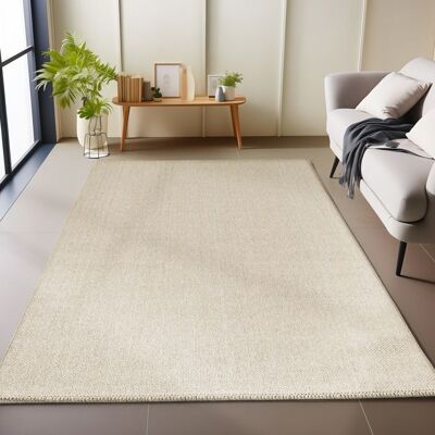 Carpetsale24 Tapis de Salon en Beige 80x150 cm tapis à boucles mélangées uni moderne tapis décoratif facile dentretien doux Beige - Publicité Carpetsale24 Tapis de Salon en Beige 80x150 cm tapis à boucles mélangées uni moderne tapis décoratif facile dentretien doux Beige - Publicité
