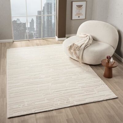 Tapis de séjour - VIMODA - Thème de la pierrel - Berbère - Crème/gris - 200x290 cm Gris - Publicité Tapis de séjour - VIMODA - Thème de la pierrel - Berbère - Crème/gris - 200x290 cm Gris - Publicité