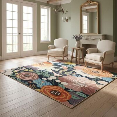 FLOORDIREKT Tapis de salon Tropica Tapis moderne à motif floral tropical 160 x 230 cm - Publicité FLOORDIREKT Tapis de salon Tropica Tapis moderne à motif floral tropical 160 x 230 cm - Publicité