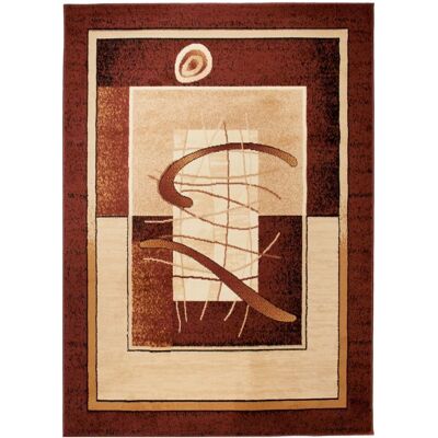 TAPISO Tapis Salon Poils Courts ATLAS Marron Beige Crème Géométrique Polypropylène Intérieur 160x230 cm Marron - Publicité TAPISO Tapis Salon Poils Courts ATLAS Marron Beige Crème Géométrique Polypropylène Intérieur 160x230 cm Marron - Publicité