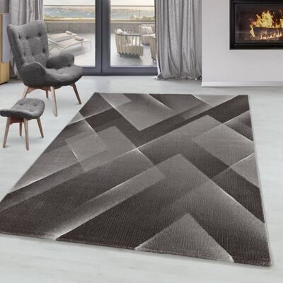 Tapis de salon - SIMPEX - RICA - Motif 3-D triangle - Poil souple - 200 x 290 cm Marron - Publicité Tapis de salon - SIMPEX - RICA - Motif 3-D triangle - Poil souple - 200 x 290 cm Marron - Publicité