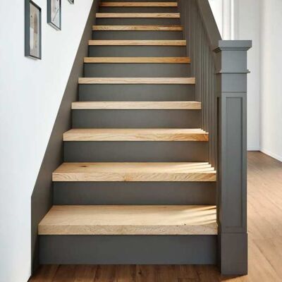 vidaXL Marches descalier 8 pcs non traité 70x30x2cm bois chêne massif 3282911 Gris - Publicité vidaXL Marches descalier 8 pcs non traité 70x30x2cm bois chêne massif 3282911 Gris - Publicité