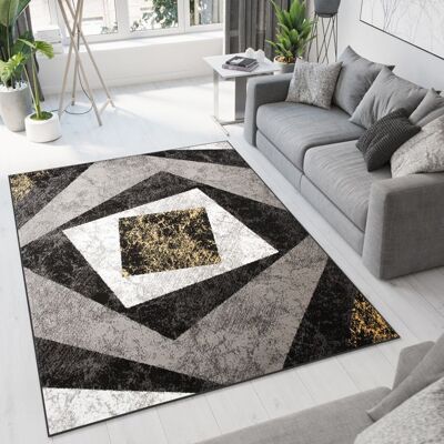 TAPISO Tapis Salon Poil Court DREAM Jaune Gris Noir Carreau 300 x 400 cm 100% Polypropylène Intérieur Jaune - Publicité TAPISO Tapis Salon Poil Court DREAM Jaune Gris Noir Carreau 300 x 400 cm 100% Polypropylène Intérieur Jaune - Publicité