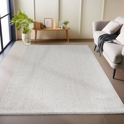 Carpetsale24 Tapis de Salon en Argent 160x230 cm tapis à boucles mélangées uni moderne tapis décoratif facile dentretien doux Gris - Publicité Carpetsale24 Tapis de Salon en Argent 160x230 cm tapis à boucles mélangées uni moderne tapis décoratif facile dentretien doux Gris - Publicité