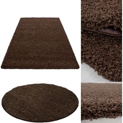Tapis Salon Moderne - Hibiscus - Marron - 120 cm Rond Ø - 100% Polypropylène - SIMPEX Marron - Publicité Tapis Salon Moderne - Hibiscus - Marron - 120 cm Rond Ø - 100% Polypropylène - SIMPEX Marron - Publicité