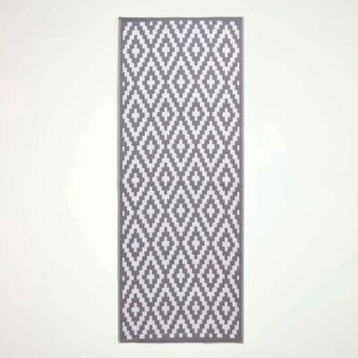 Tapis extérieur jardin imperméable réversible et résistant UV - Zoe - 75 x 200 cm - Gris - Matériaux recyclés - Homescapes Gris - Publicité Tapis extérieur jardin imperméable réversible et résistant UV - Zoe - 75 x 200 cm - Gris - Matériaux recyclés - Homescapes Gris - Publicité
