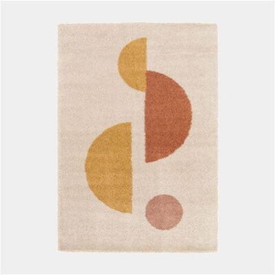 Decoweb - Tapis motif organique - 160x230 - Écru - Tapis - Publicité Decoweb - Tapis motif organique - 160x230 - Écru - Tapis - Publicité