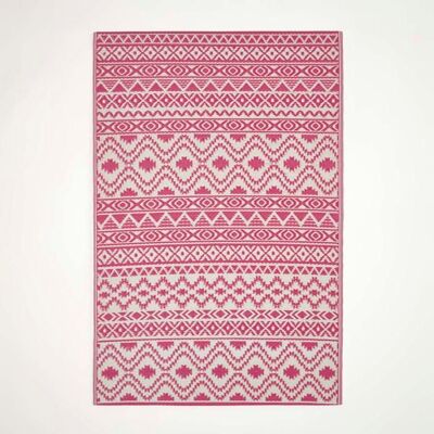 Tapis extérieur jardin imperméable réversible et résistant UV - Tia - 120x180 cm - Rose - Matériaux recyclés - Homescapes Rose - Publicité Tapis extérieur jardin imperméable réversible et résistant UV - Tia - 120x180 cm - Rose - Matériaux recyclés - Homescapes Rose - Publicité