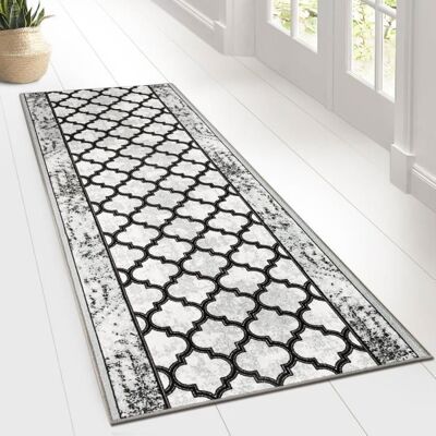 KARAT Tapis de couloir Limbrick Antidérapant 80 x 300 cm Gris - Publicité KARAT Tapis de couloir Limbrick Antidérapant 80 x 300 cm Gris - Publicité