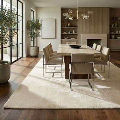 Tapis - THE DECO FACTORY - SIBERIE - 120x160 cm - Beige - Extra-doux Beige - Publicité Tapis - THE DECO FACTORY - SIBERIE - 120x160 cm - Beige - Extra-doux Beige - Publicité