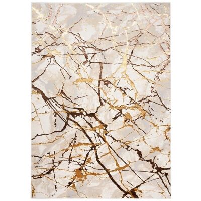 Tapiso - Maya - jaune/gris/blanc - 100 x 170 cm - zigzag géométrique - Tapis - Publicité Tapiso - Maya - jaune/gris/blanc - 100 x 170 cm - zigzag géométrique - Tapis - Publicité