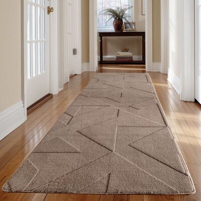 Carpetsale24 Tapis géométrique 80x150 cm beige style boho scandinave lavable effet 3D petit format pour salon ou chambre Beige - Publicité Carpetsale24 Tapis géométrique 80x150 cm beige style boho scandinave lavable effet 3D petit format pour salon ou chambre Beige - Publicité