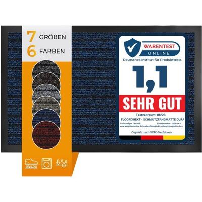 FLOORDIREKT Tapis entrées commerciales halls d’immeuble Bleu 50 x 80 cm Bleu - Publicité FLOORDIREKT Tapis entrées commerciales halls d’immeuble Bleu 50 x 80 cm Bleu - Publicité