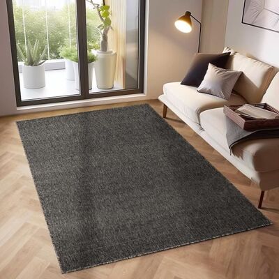 Tapis Salon Moderne - Amandine - Anthracite - 160 x 230 cm - 100% Polypropylène - Simpex Noir - Publicité Tapis Salon Moderne - Amandine - Anthracite - 160 x 230 cm - 100% Polypropylène - Simpex Noir - Publicité