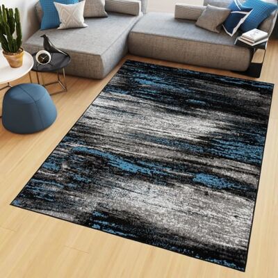 TAPISO Tapis Salon Poil Court Maya Gris Noir Bleu Moucheté Polypropylène Intérieur 140x200 cm Gris - Publicité TAPISO Tapis Salon Poil Court Maya Gris Noir Bleu Moucheté Polypropylène Intérieur 140x200 cm Gris - Publicité