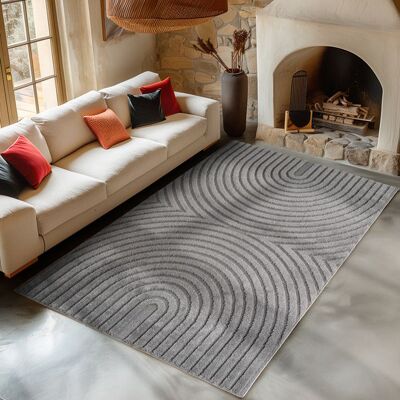 Carpetsale24 Tapis de Salon 120x170 cm Gris Scandi Boho Shaggy Doux Moelleux Effet Relief Moderne Facile à Nettoyer Gris - Publicité Carpetsale24 Tapis de Salon 120x170 cm Gris Scandi Boho Shaggy Doux Moelleux Effet Relief Moderne Facile à Nettoyer Gris - Publicité