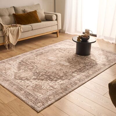 Tapis Salon - Nazar Rugs - Ottoman - Doux et Moelleux - Poils Court - Vintage - Beige - 200x280 cm Beige - Publicité Tapis Salon - Nazar Rugs - Ottoman - Doux et Moelleux - Poils Court - Vintage - Beige - 200x280 cm Beige - Publicité