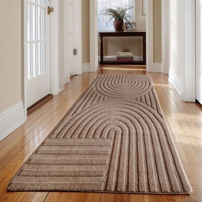 Carpetsale24 Tapis boho scandinave beige 80x150 cm petit format doux lavable effet 3D pour salon ou chambre Beige - Publicité Carpetsale24 Tapis boho scandinave beige 80x150 cm petit format doux lavable effet 3D pour salon ou chambre Beige - Publicité